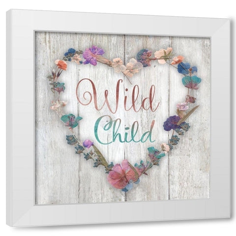 Wild Child White Modern Wood Framed Art Print by Robinson, Carol