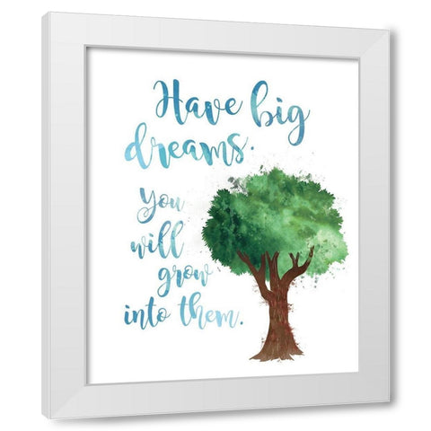 Big Dreams White Modern Wood Framed Art Print by Murray, Amanda
