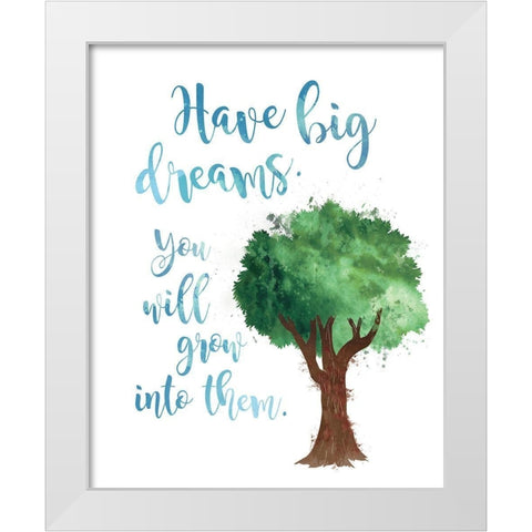 Big Dreams White Modern Wood Framed Art Print by Murray, Amanda