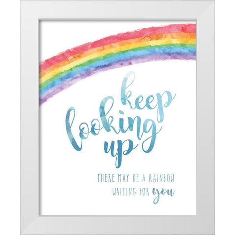 Keep Looking Up White Modern Wood Framed Art Print by Murray, Amanda