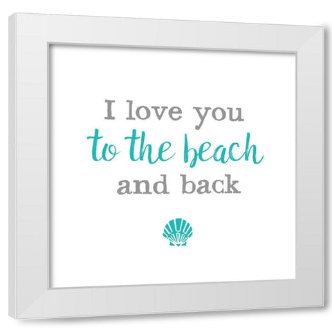 To the Beach White Modern Wood Framed Art Print by Murray, Amanda