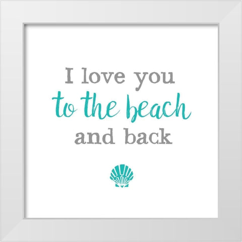 To the Beach White Modern Wood Framed Art Print by Murray, Amanda