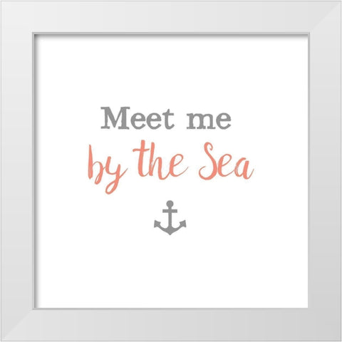 By the Sea White Modern Wood Framed Art Print by Murray, Amanda