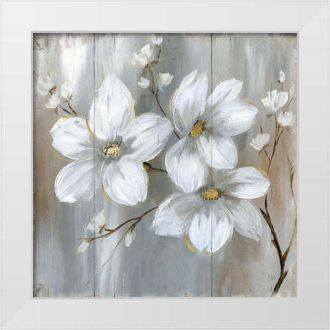 Summer in Neutral II White Modern Wood Framed Art Print by Nan