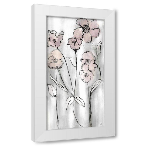 Wildflowers II White Modern Wood Framed Art Print by Jill, Susan