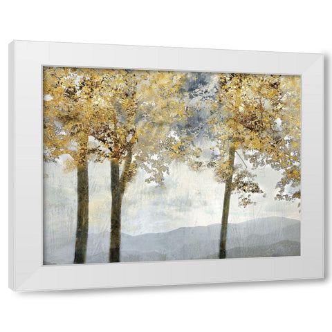 Ridgetop View White Modern Wood Framed Art Print by Nan