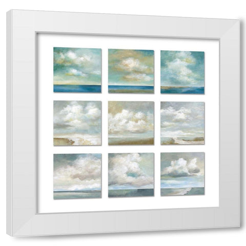 Cloudscape Variety White Modern Wood Framed Art Print by Nan