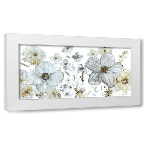 Garden Glitter III White Modern Wood Framed Art Print by Robinson, Carol