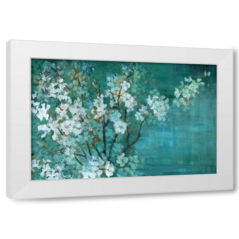 Springs Offering White Modern Wood Framed Art Print by Nan