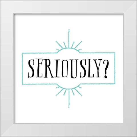 Seriously White Modern Wood Framed Art Print by Murray, Amanda