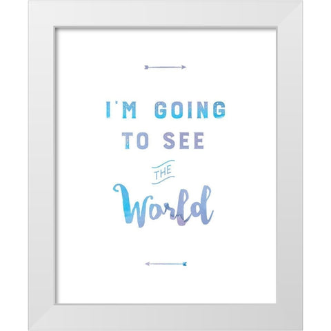 See the World White Modern Wood Framed Art Print by Murray, Amanda