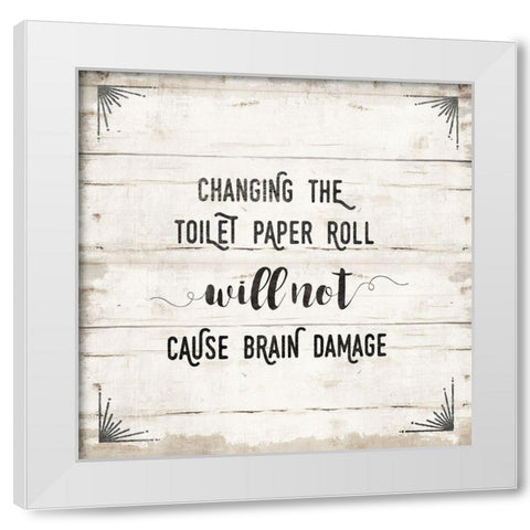 TP Roll White Modern Wood Framed Art Print by Murray, Amanda