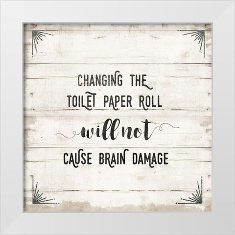 TP Roll White Modern Wood Framed Art Print by Murray, Amanda