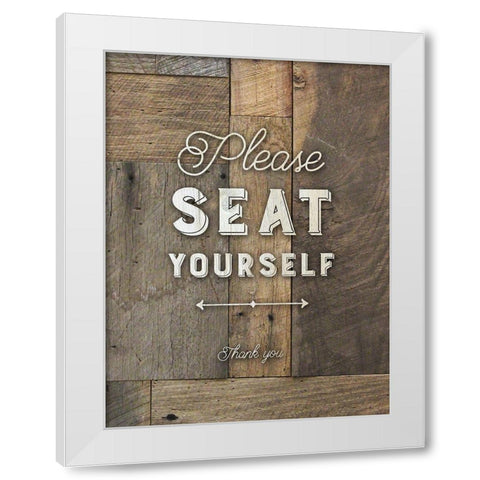 Seat Yourself White Modern Wood Framed Art Print by Murray, Amanda