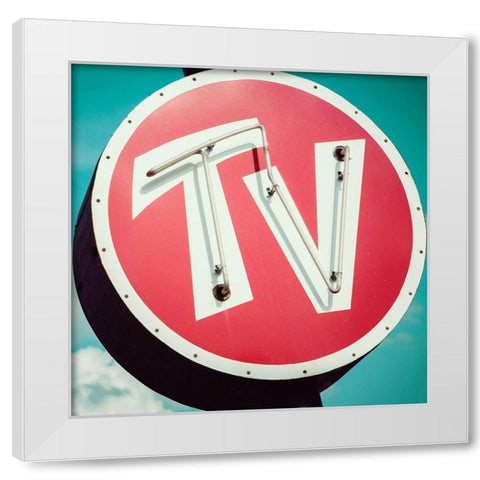 Retro TV White Modern Wood Framed Art Print by Delimont, Danita