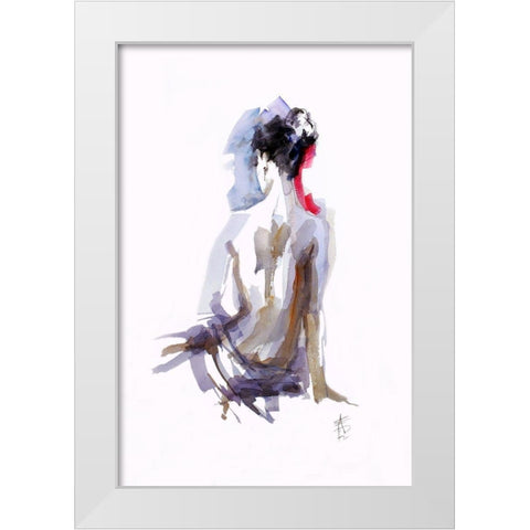 Contemplation White Modern Wood Framed Art Print by Farrall Doyle, Anne