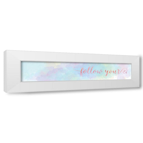 Follow Your White Modern Wood Framed Art Print by Carpentieri, Natalie