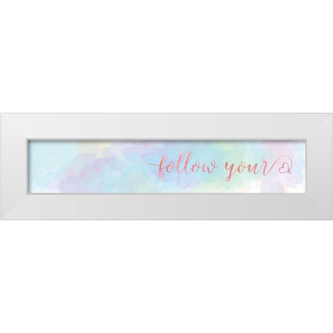 Follow Your White Modern Wood Framed Art Print by Carpentieri, Natalie