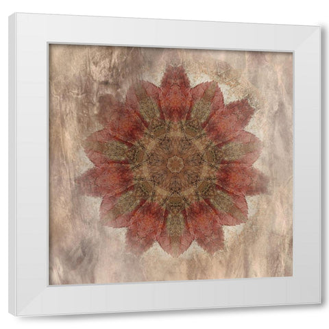 Autumn Kaleidoscope White Modern Wood Framed Art Print by Weisz, Irene