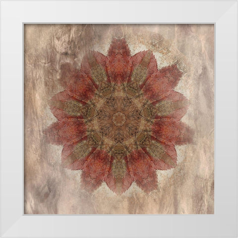 Autumn Kaleidoscope White Modern Wood Framed Art Print by Weisz, Irene