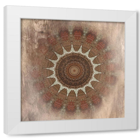 Autumn Kaleidoscope White Modern Wood Framed Art Print by Weisz, Irene