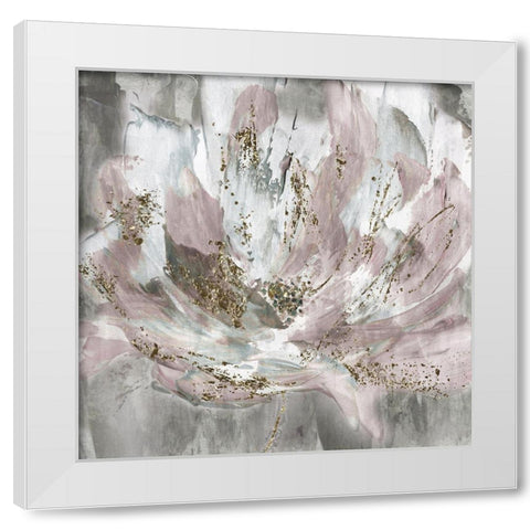 Blush Flower Power White Modern Wood Framed Art Print by Craven, Katrina