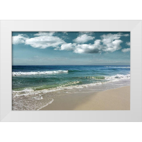 Majestic Waves White Modern Wood Framed Art Print by Nan