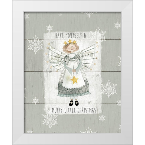 Merry Little Christmas White Modern Wood Framed Art Print by Robinson, Carol