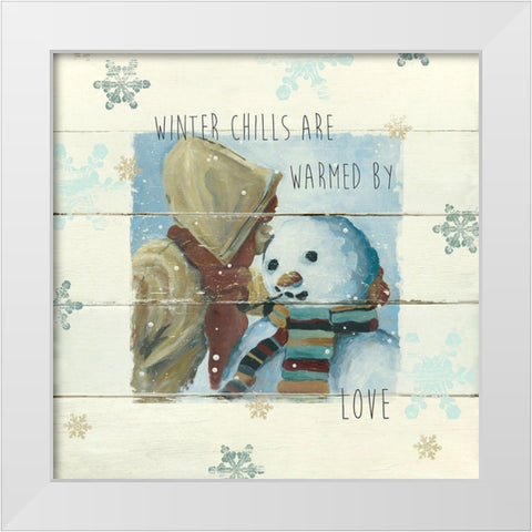 Winter Chills White Modern Wood Framed Art Print by Robinson, Carol