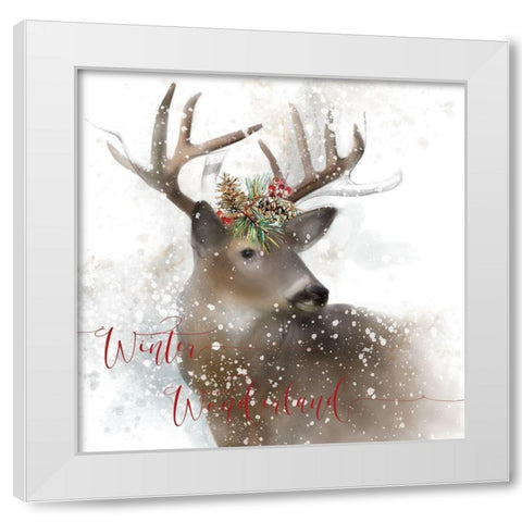 Winter White Modern Wood Framed Art Print by Robinson, Carol
