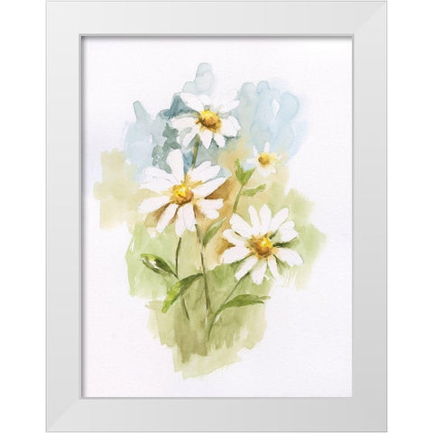 Wild Daisy I White Modern Wood Framed Art Print by Nan