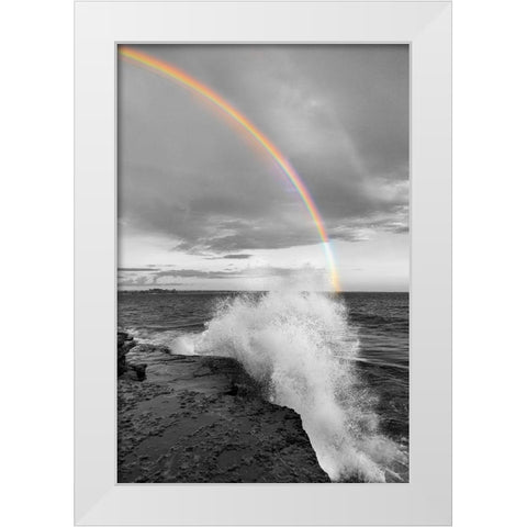 Clarks Point White Modern Wood Framed Art Print by Delimont, Danita