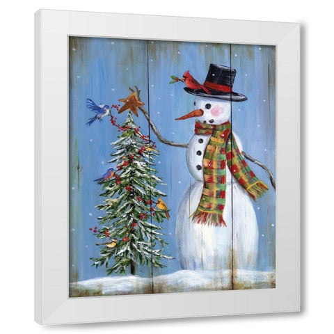 Tis The Season White Modern Wood Framed Art Print by Dunlap, Marilyn