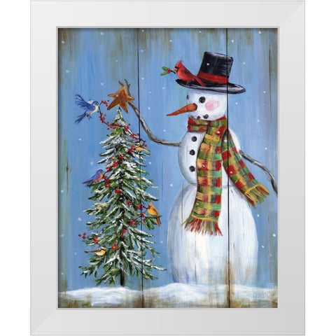 Tis The Season White Modern Wood Framed Art Print by Dunlap, Marilyn