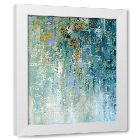 I Love the Rain Detail I White Modern Wood Framed Art Print by Nan