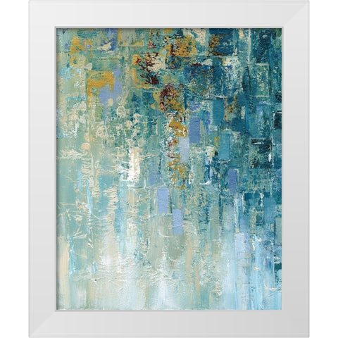 I Love the Rain Detail I White Modern Wood Framed Art Print by Nan