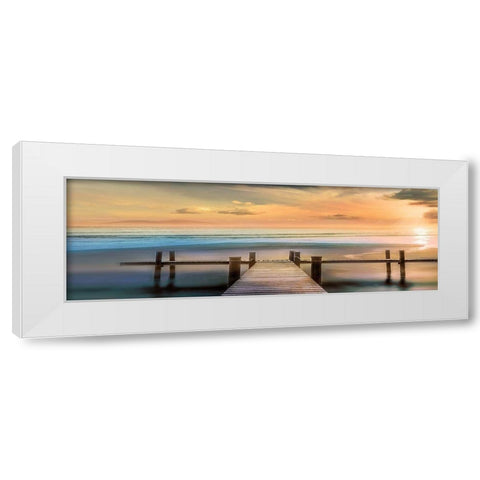 Malibu White Modern Wood Framed Art Print by Calascibetta, Mike
