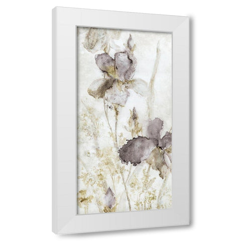 Dawn Iris White Modern Wood Framed Art Print by Robinson, Carol