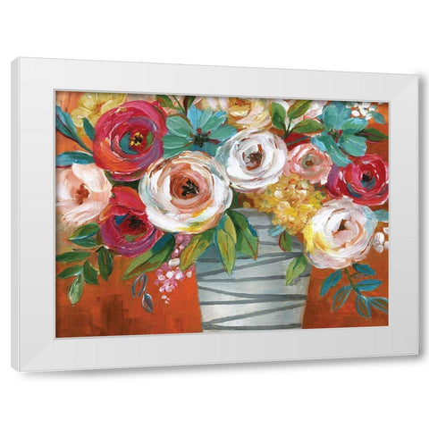 Color Burst I White Modern Wood Framed Art Print by Nan