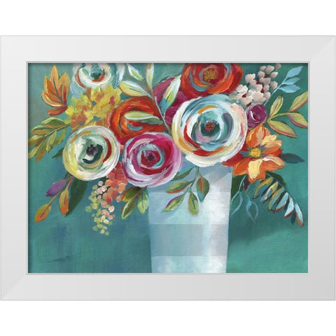 Color Burst II White Modern Wood Framed Art Print by Nan