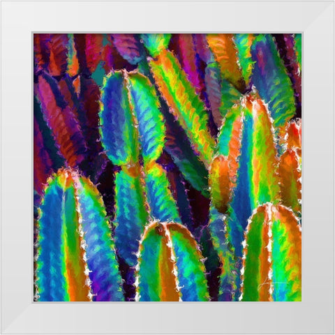 Neon Desert I White Modern Wood Framed Art Print by Burghardt, James