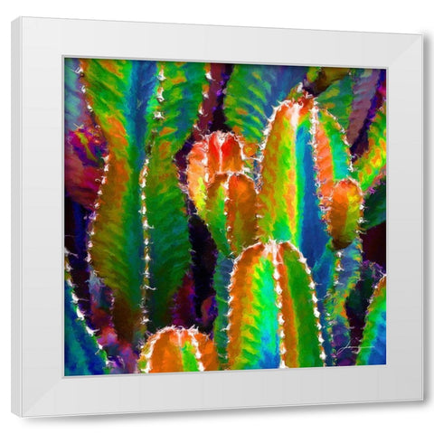 Neon Desert I White Modern Wood Framed Art Print by Burghardt, James