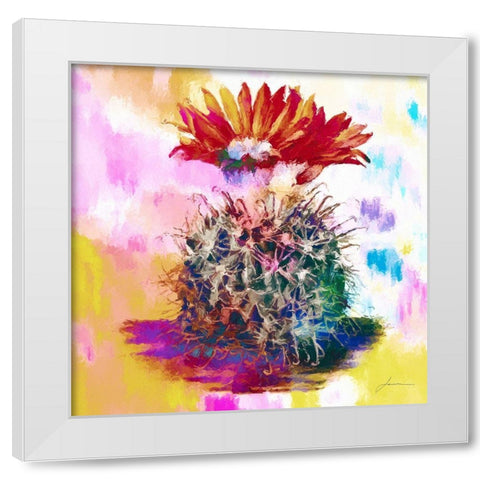 Desert Bloom White Modern Wood Framed Art Print by Burghardt, James