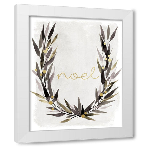 Simple Noel White Modern Wood Framed Art Print by Robinson, Carol