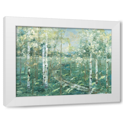 Meadow Light White Modern Wood Framed Art Print by Swatland, Sally