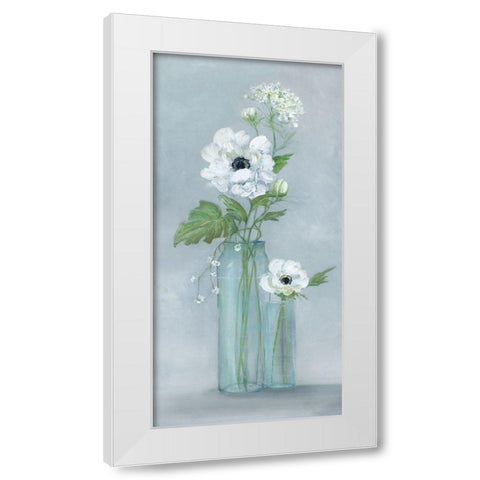 Blooming Meadow White Modern Wood Framed Art Print by Swatland, Sally