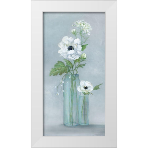 Blooming Meadow White Modern Wood Framed Art Print by Swatland, Sally