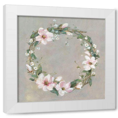 Meadow Magnolia White Modern Wood Framed Art Print by Swatland, Sally