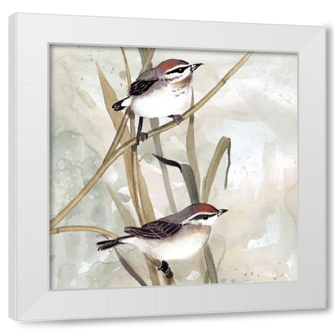 Neutral Spring I White Modern Wood Framed Art Print by Robinson, Carol