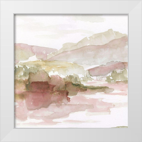 Windscape White Modern Wood Framed Art Print by Nan